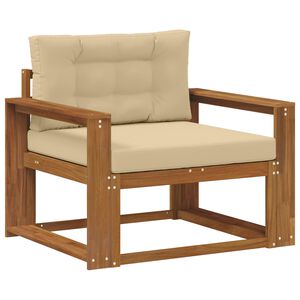 vidaXL Z&aacute;hradn&aacute; stredn&aacute; sedačka Pevn&eacute; ak&aacute;ciov&eacute; drevo Pr&iacute;rodn&aacute;