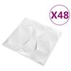 vidaXL N&aacute;stenn&eacute; panely 48 pcs Diamond Biele 50 x 50 cm XPS Pena