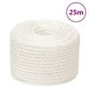 vidaXL Pracovn&eacute; lano biele 14 mm 25 m polypropyl&eacute;n