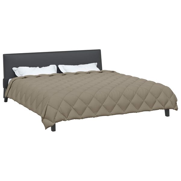 vidaXL Zimn&yacute; prehoz Svetlosiv&aacute; 240 x 200 cm Mikrovl&aacute;kno