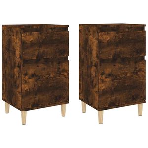 vidaXL Nočn&eacute; stol&iacute;ky 2 ks dymov&yacute; dub 40x35x70 cm