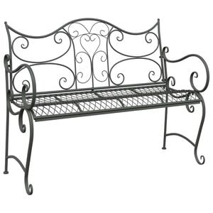 vidaXL Z&aacute;hradn&aacute; lavička 2-Počet miest 114 x 56,5 x 90 cm Oceľ