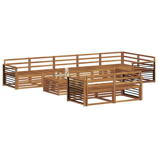 vidaXL Z&aacute;hradn&aacute; s&uacute;prava gaučov 9 pcs Pr&iacute;rodn&aacute;