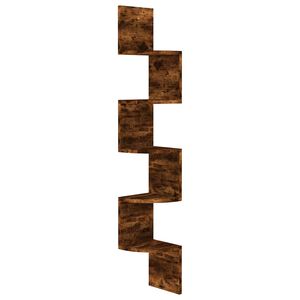 vidaXL N&aacute;stenn&yacute; rohov&yacute; reg&aacute;l, tmav&yacute; dub 19x19x123 cm, kompozitn&eacute; drevo