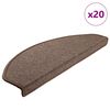 vidaXL Schodov&eacute; rohože 20 ks 65x24x4 cm k&aacute;vovo hned&eacute; polkruhov&eacute; veľk&eacute;