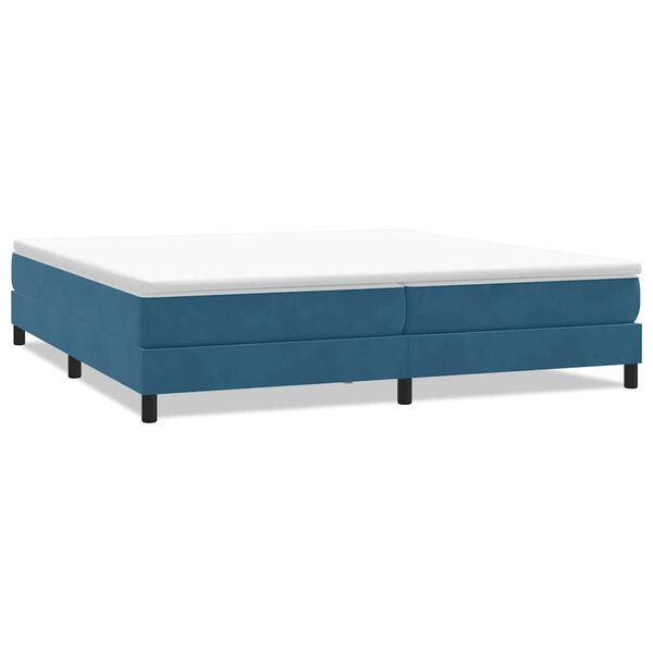 vidaXL Box Spring Posteľ bez matraca Tmavomodr&aacute; 200x220 cm Zamat