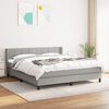 vidaXL Boxspring posteľ s matracom svetlosiv&aacute; 100x200 cm l&aacute;tka