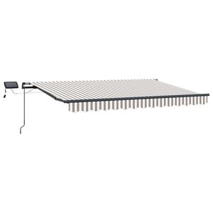 vidaXL Sklopn&aacute; mark&iacute;za Svetlo &scaron;ed&aacute; a biela 450 &times; 350 cm