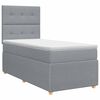 vidaXL Posteľ boxspring s matracom Svetlosiv&aacute; Jednoduch&yacute; L&aacute;tka