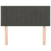 vidaXL Čelo postele tmavosivé 80x5x78/88 cm zamat