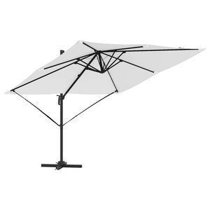 vidaXL Roma Parasol B&eacute;žov&aacute; 286 x 284 x 265 cm Hlin&iacute;k a polyester