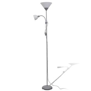 vidaXL Stojanov&aacute; lampa, siv&aacute;