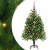 vidaXL Vianočn&yacute; stromček s 150 LED-i so stojanom Zelen&aacute; 120 cm PE