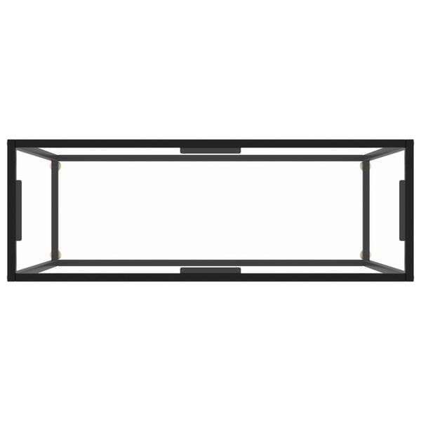 vidaXL Konzolový stolík priehľadný 100x35x75 cm tvrdené sklo