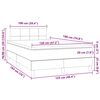 vidaXL Boxspring posteľ s matracom a LED, tmavozelen&aacute; 120x190cm, zamat