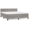 vidaXL Posteľn&yacute; r&aacute;m boxsping s matracom bledosiv&yacute; 180x200 cm zamat