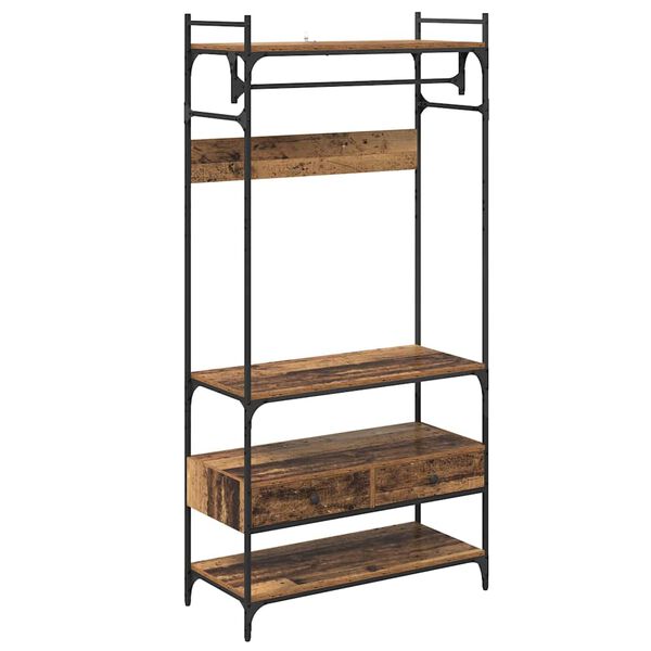 vidaXL &Scaron;atn&aacute; skriňa Star&eacute; drevo 89 x 39 x 184.5 cm Kompozitn&eacute; drevo