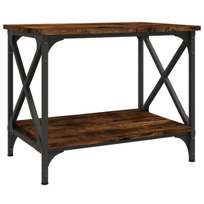 vidaXL Príručný stolík dymový dub 55x38x45 cm spracované drevo