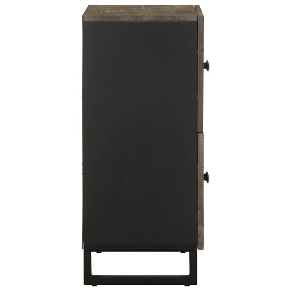 vidaXL Komoda 60x33x75 cm čierna mas&iacute;vne mangovn&iacute;kov&eacute; drevo