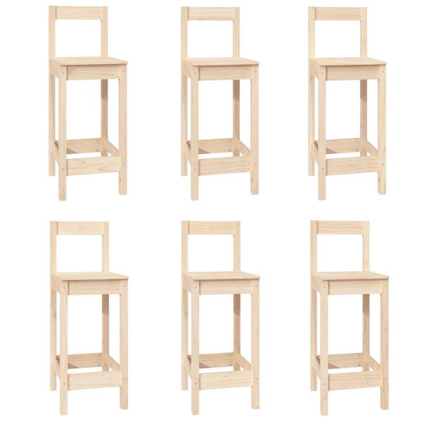 vidaXL 7-dielna barov&aacute; s&uacute;prava mas&iacute;vne borovicov&eacute; drevo