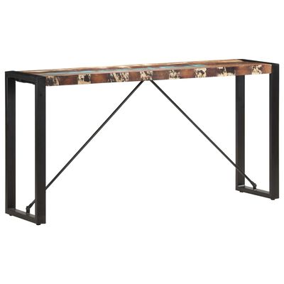vidaXL Konzolový stolík 150x35x76 cm recyklovaný masív