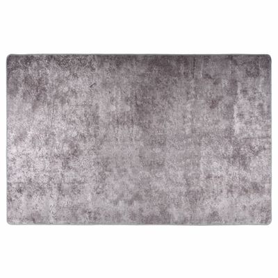 vidaXL Prateľný koberec 80x150 cm sivý protišmykový