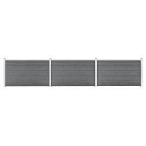 vidaXL Z&aacute;hradn&yacute; plot, WPC 526x106 cm, siv&yacute;