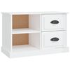 vidaXL TV skrinka leskl&aacute; biela 73x35,5x47,5 cm spracovan&eacute; drevo