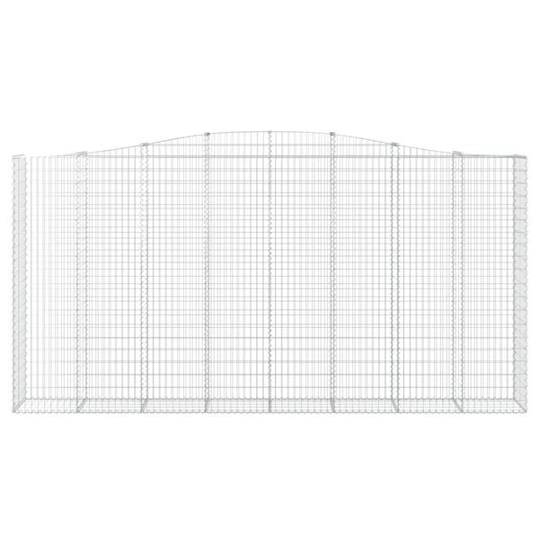 vidaXL Obl&uacute;kov&yacute; gabionov&yacute; k&ocirc;&scaron; 5 ks 400x50x200/220cm pozinkovan&eacute; železo