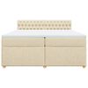 vidaXL Boxspring posteľ s matracom kr&eacute;mov&aacute; 200x200 cm l&aacute;tka