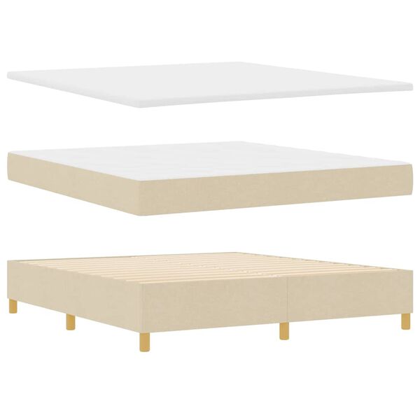 vidaXL Posteľ Box Spring s matracmi Kr&eacute;mov&aacute; 180 x 200 cm l&aacute;tka