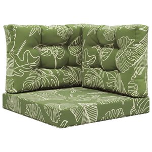 vidaXL Vank&uacute;&scaron; na vonkaj&scaron;iu pohovku 3 pcs Design s listami Polyester