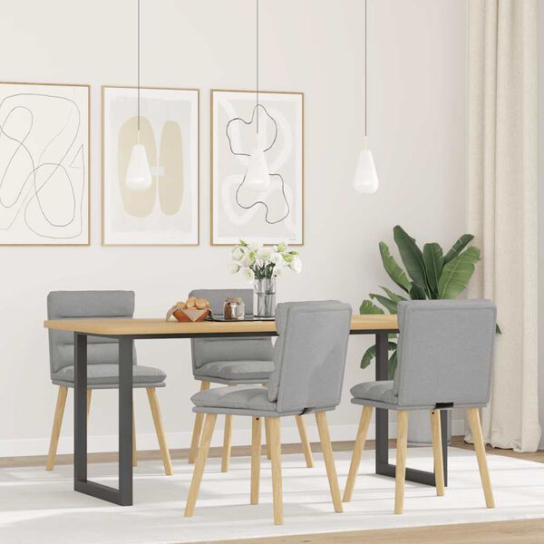 vidaXL Jedálenské stoličky 4 ks oblakšedá látka
