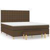 vidaXL Boxspring posteľ s matracom tmavohned&aacute; 180x200 cm l&aacute;tka