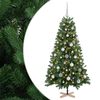 vidaXL Umel&yacute; vianočn&yacute; stromček s vianočn&yacute;mi guľami 120 cm 150 LED