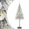 vidaXL Vianočn&yacute; stromček s 300 LED-i Biela 180 cm PE a oceľ