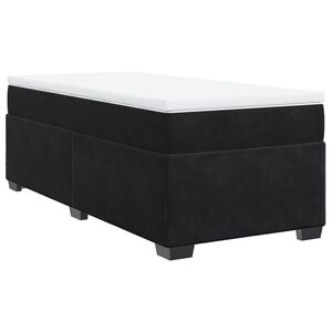 vidaXL Posteľn&yacute; r&aacute;m boxspring s matracom čierny 80x200 cm zamat