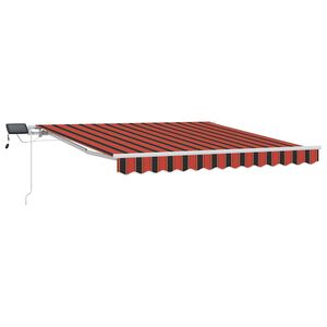vidaXL Sklopn&aacute; mark&iacute;za oranžov&aacute; a hned&aacute; 300 x 250 cm Tkanina a hlin&iacute;k