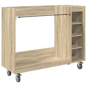 vidaXL Golfov&aacute; skriňa s kolesom Sonoma dub 120 x 45 x 98 cm