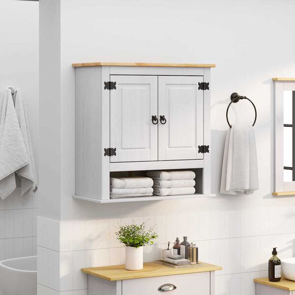 vidaXL Z&aacute;vesn&aacute; skrinka s &uacute;ložiskom Corona Biela 70 x 33 x 71,5 cm