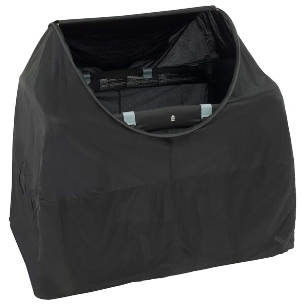 DERYAN Chránič na detské kempinkové lôžko/nočný kryt čierny