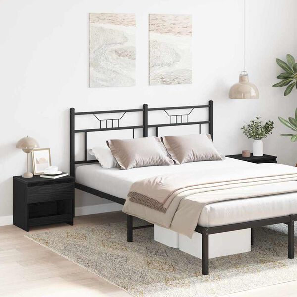 vidaXL Nočný stolík 2 pcs Čierny dub 40 x 30 x 39 cm Kompozitné drevo