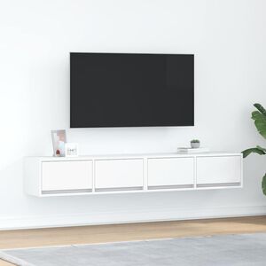 vidaXL TV skrinky 2 ks biele 80x31x25,5 cm kompozitn&eacute; drevo