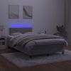 vidaXL Boxspring posteľ s matracom a LED, svetlosiv&aacute; 120x190 cm, l&aacute;tka