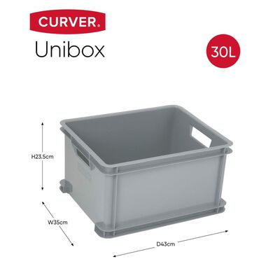 Curver Úložný box Unibox 3x30 l strieborný