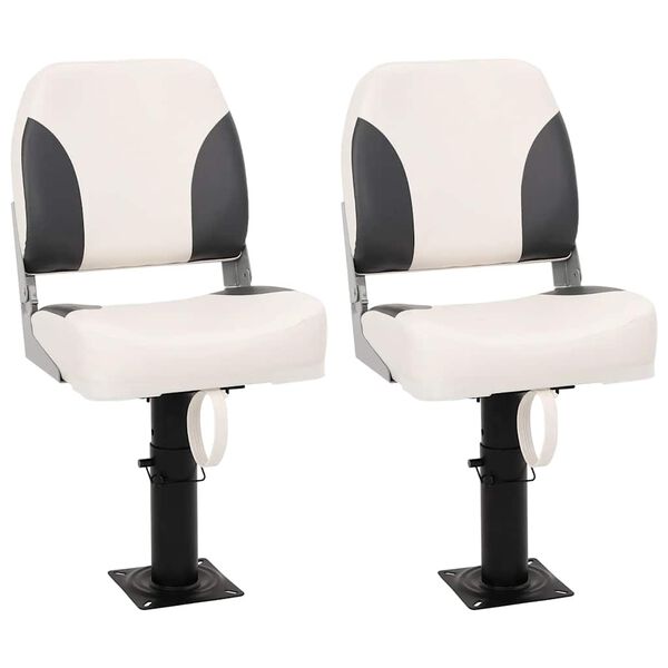 vidaXL Sada 2 skladac&iacute;ch sedadiel do člna n&iacute;zke operadlo