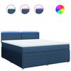 vidaXL Posteľn&yacute; r&aacute;m boxspring s matracom modr&yacute; 180x200 cm l&aacute;tka