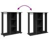 vidaXL Šatník s kolieskami čierny 102x38x110 cm kompozitné drevo