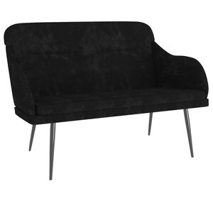 vidaXL Lavička čierna 110x76x80 cm zamat