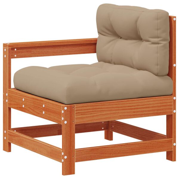 vidaXL Z&aacute;hradn&yacute; lounge set 10 pcs Voskov&aacute; Hned&aacute; Mas&iacute;vna borovica